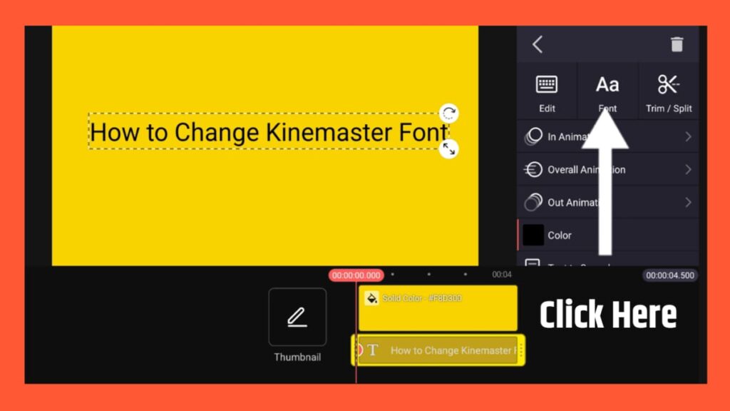 How to add custom front to Kinemaster