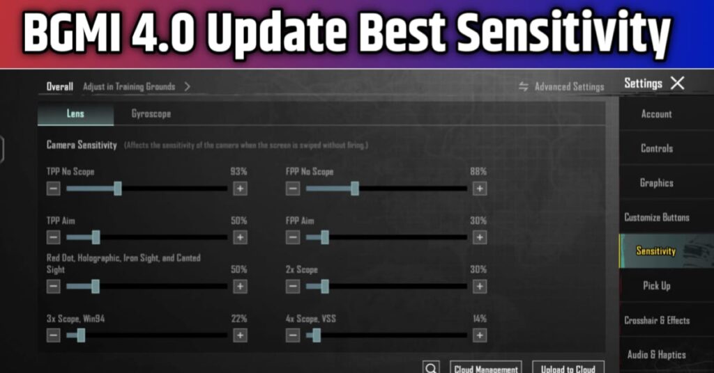 zero recoil sensitivity bgmi code for android